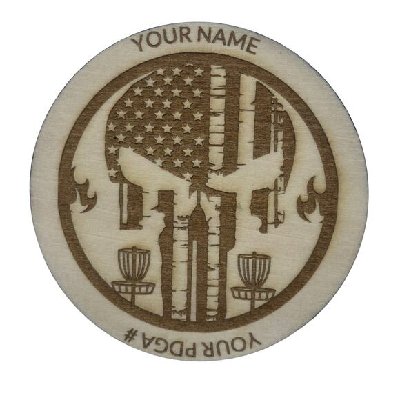 Disc Golf Mini Personalized Wood Laser Engraved Bottle Opener 4" - Picture 2 of 7